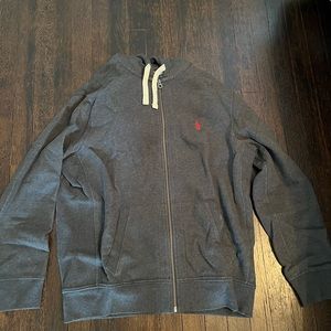 Polo by Ralph Lauren Zippered Hooded Sweatshirt- size XL